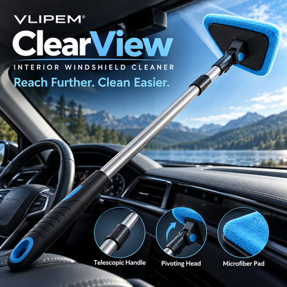 VLIPEM® ClearView Telescopic Interior Windshield Cleaning Tool