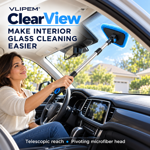 VLIPEM® ClearView Telescopic Interior Windshield Cleaning Tool