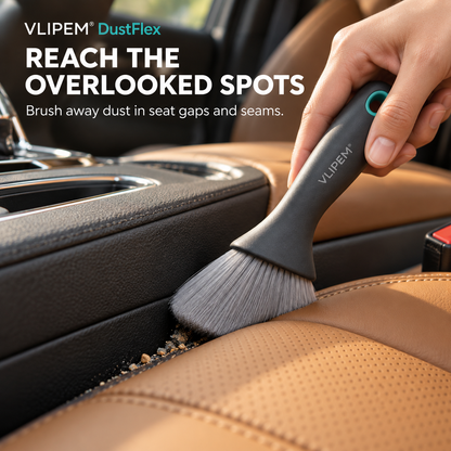 VLIPEM® DustFlex Soft-Bristle Car Interior Detailing Brush