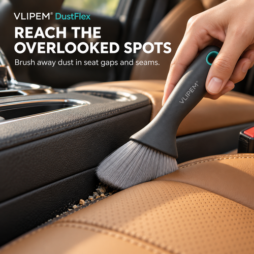 VLIPEM® DustFlex Soft-Bristle Car Interior Detailing Brush