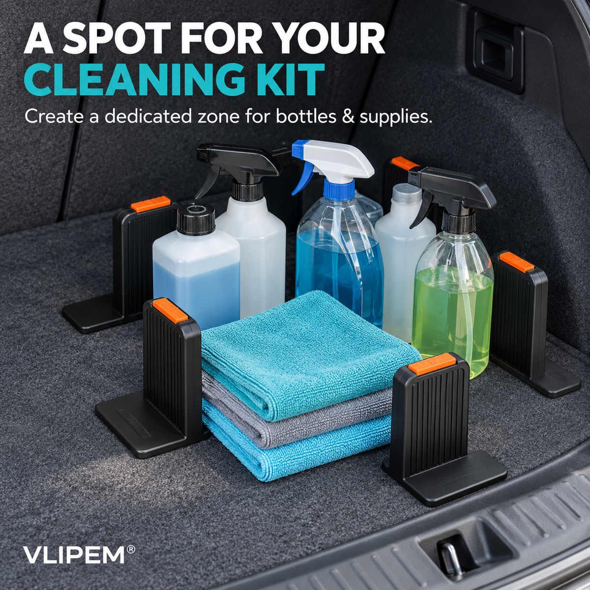VLIPEM® TrunkLock Adjustable Trunk Organizer for Bags & Tools
