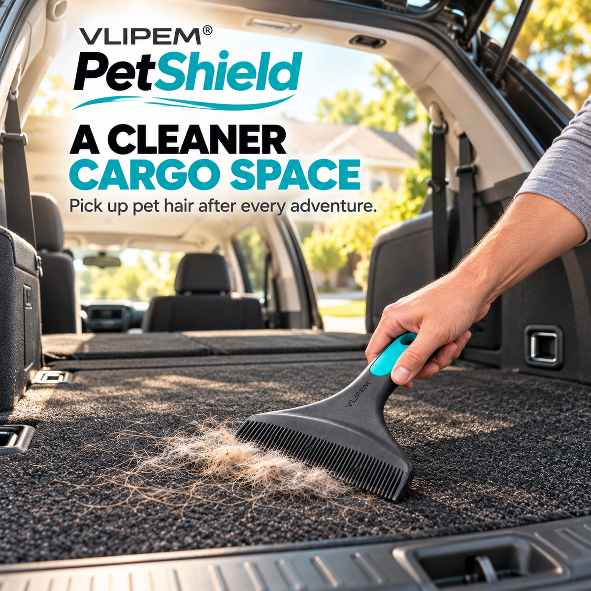 VLIPEM® PetShield Reusable Pet Hair Remover for Car Seats & Mats