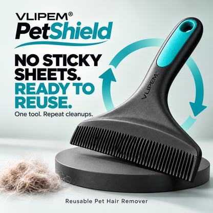 VLIPEM® PetShield Reusable Pet Hair Remover for Car Seats & Mats