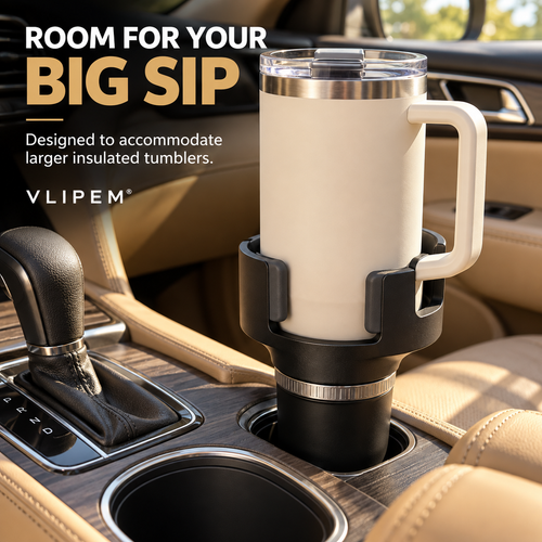 VLIPEM® CupNest Expandable Car Cup Holder for Bottles & Tumblers