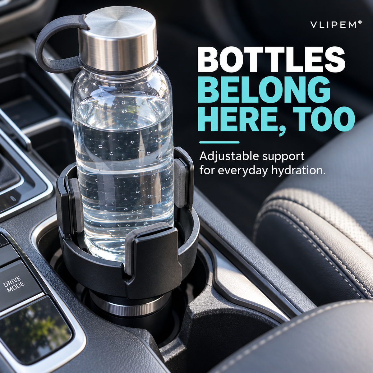 VLIPEM® CupNest Expandable Car Cup Holder for Bottles & Tumblers