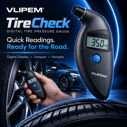 VLIPEM® TireCheck Portable Digital Tire Pressure Gauge for Cars