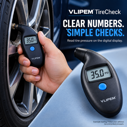 VLIPEM® TireCheck Portable Digital Tire Pressure Gauge for Cars