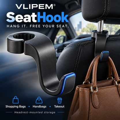 VLIPEM® SeatHook Car Headrest Hanger for Shopping Bags & Purses