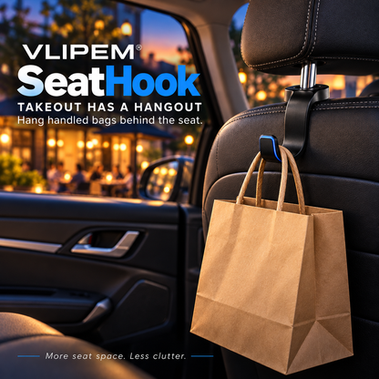 VLIPEM® SeatHook Car Headrest Hanger for Shopping Bags & Purses