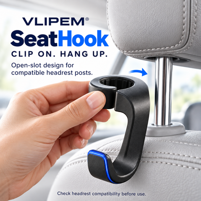 VLIPEM® SeatHook Car Headrest Hanger for Shopping Bags & Purses