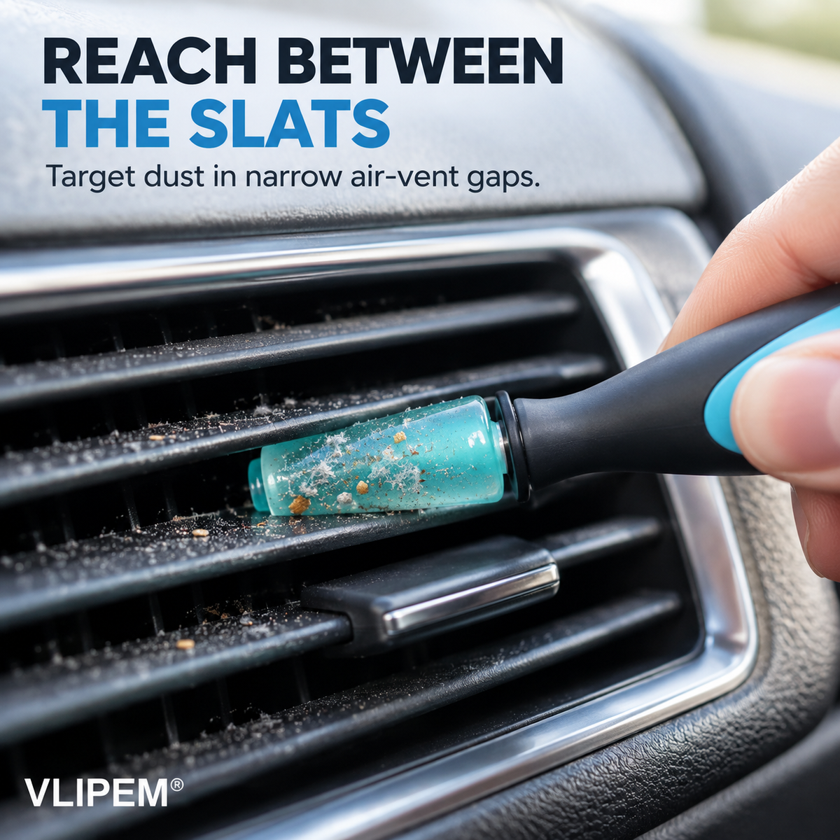 VLIPEM® AirVent Mini Gel Roller for Car Vents & Tight Crevices